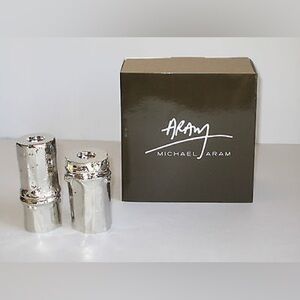 Michael Aram Bamboo design Salt and Pepper shakers